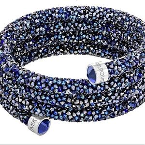 Blue swarovski crystal bracelet wrap